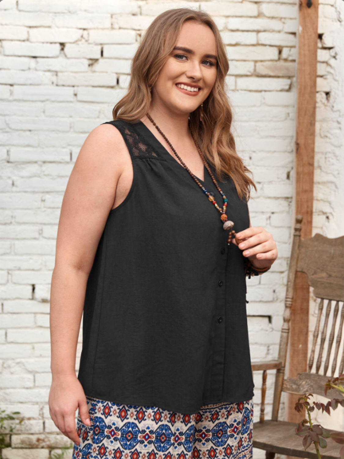 Plus Size V-Neck Tank-Angel Casuals