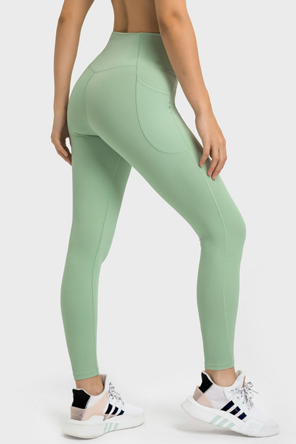 V-Waist Yoga Leggings with Pockets-Angel Casuals