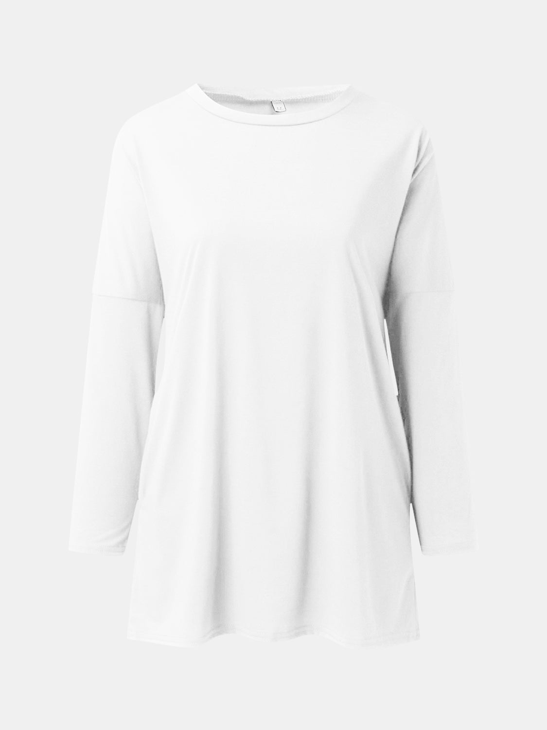 Full Size Round Neck Long Sleeve T-Shirt-Angel Casuals