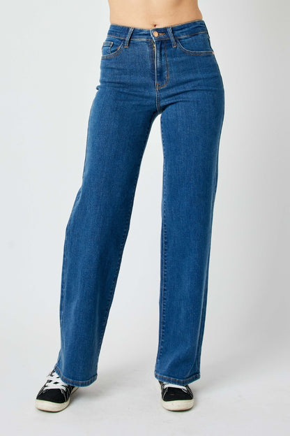 Judy Blue Full Size High Rise Straight Jeans-Angel Casuals