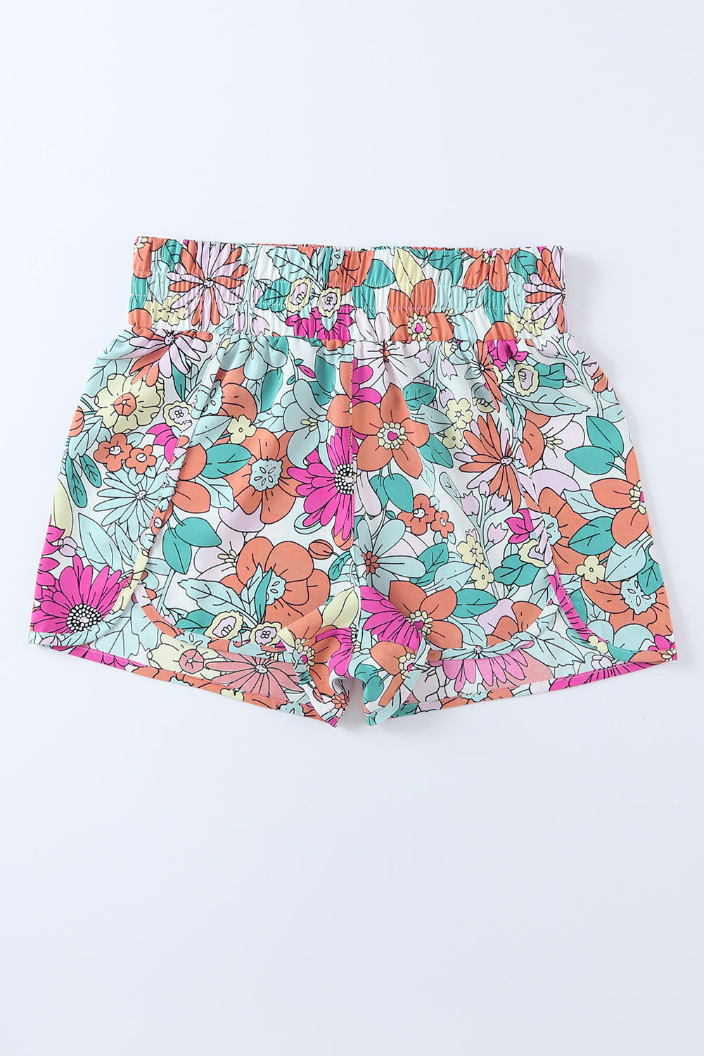 Floral Elastic Waist Shorts-Angel Casuals