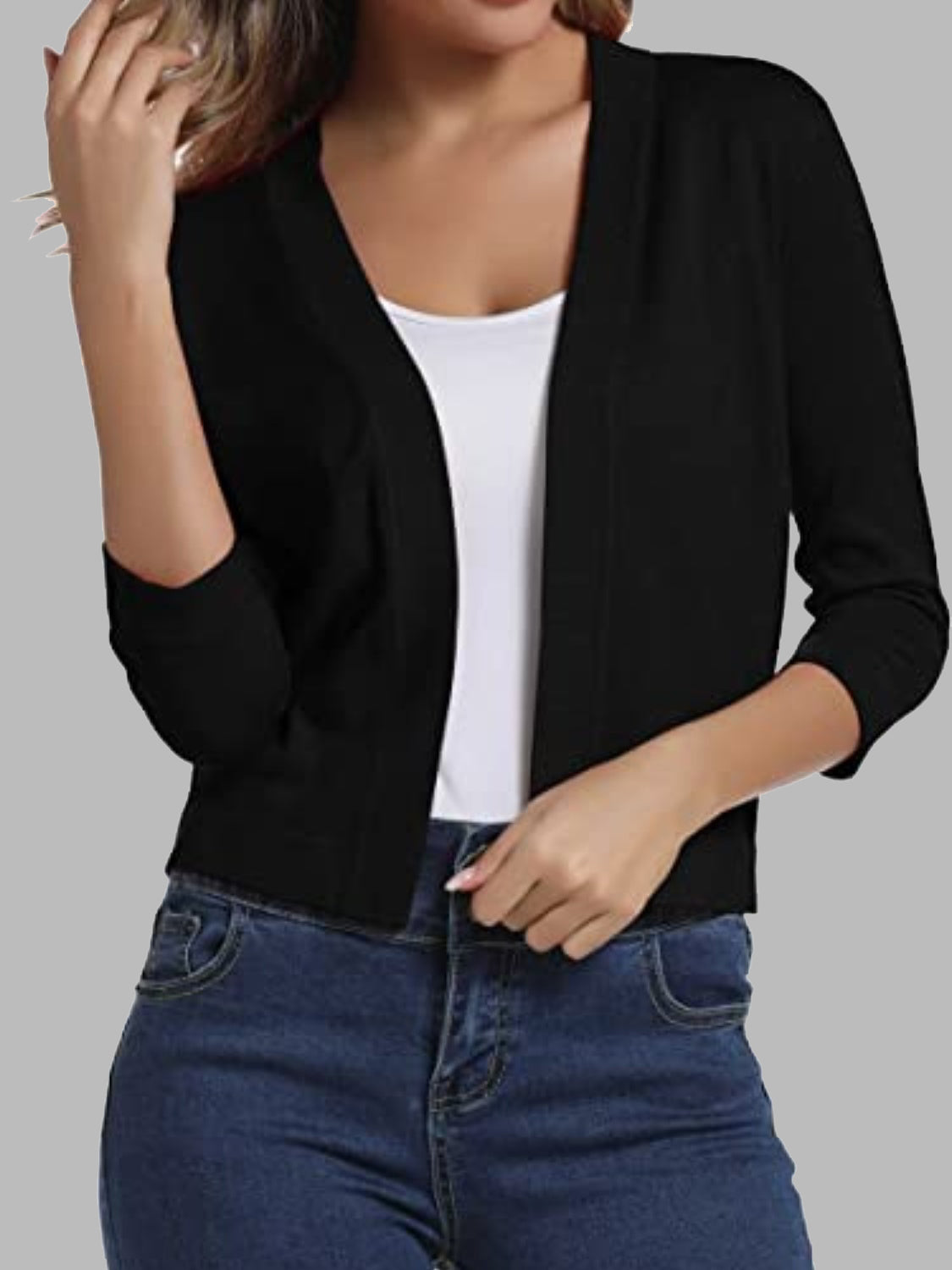 Open Front Cardigan-Angel Casuals