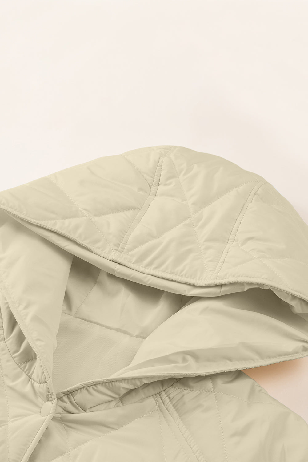 Snap Down Long Sleeve Quilted Winter Coat-Angel Casuals