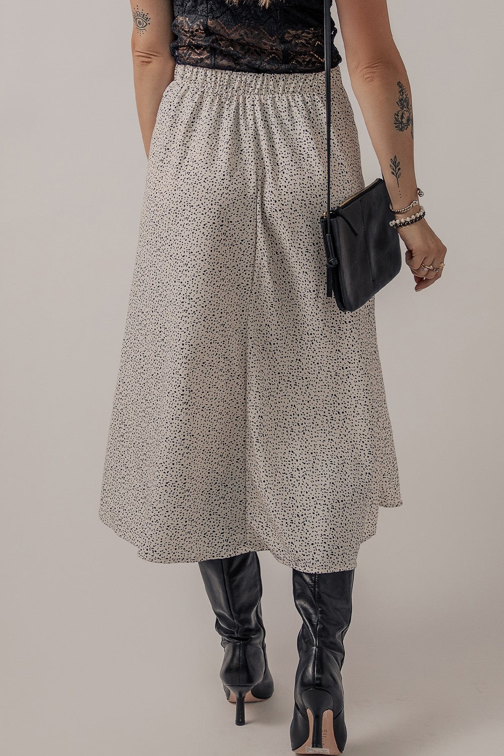 Speckle High Waist Midi Skirt-Angel Casuals