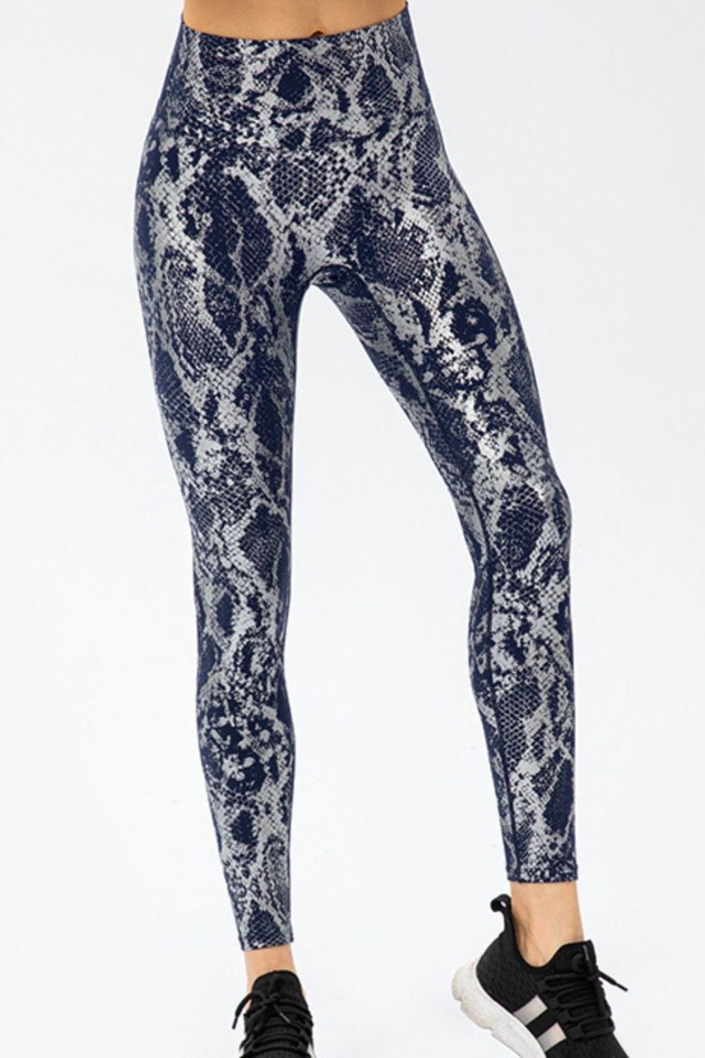 Animal Print Slim Fit Wide Waistband Long Sports Pants-Angel Casuals