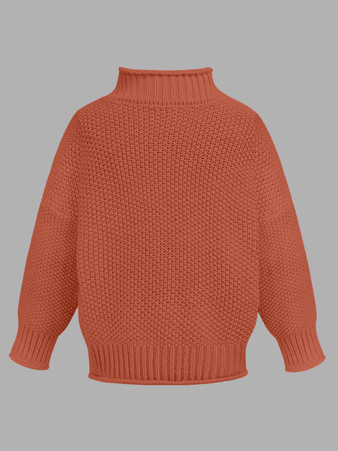 Turtleneck Long Sleeve Sweater-Angel Casuals