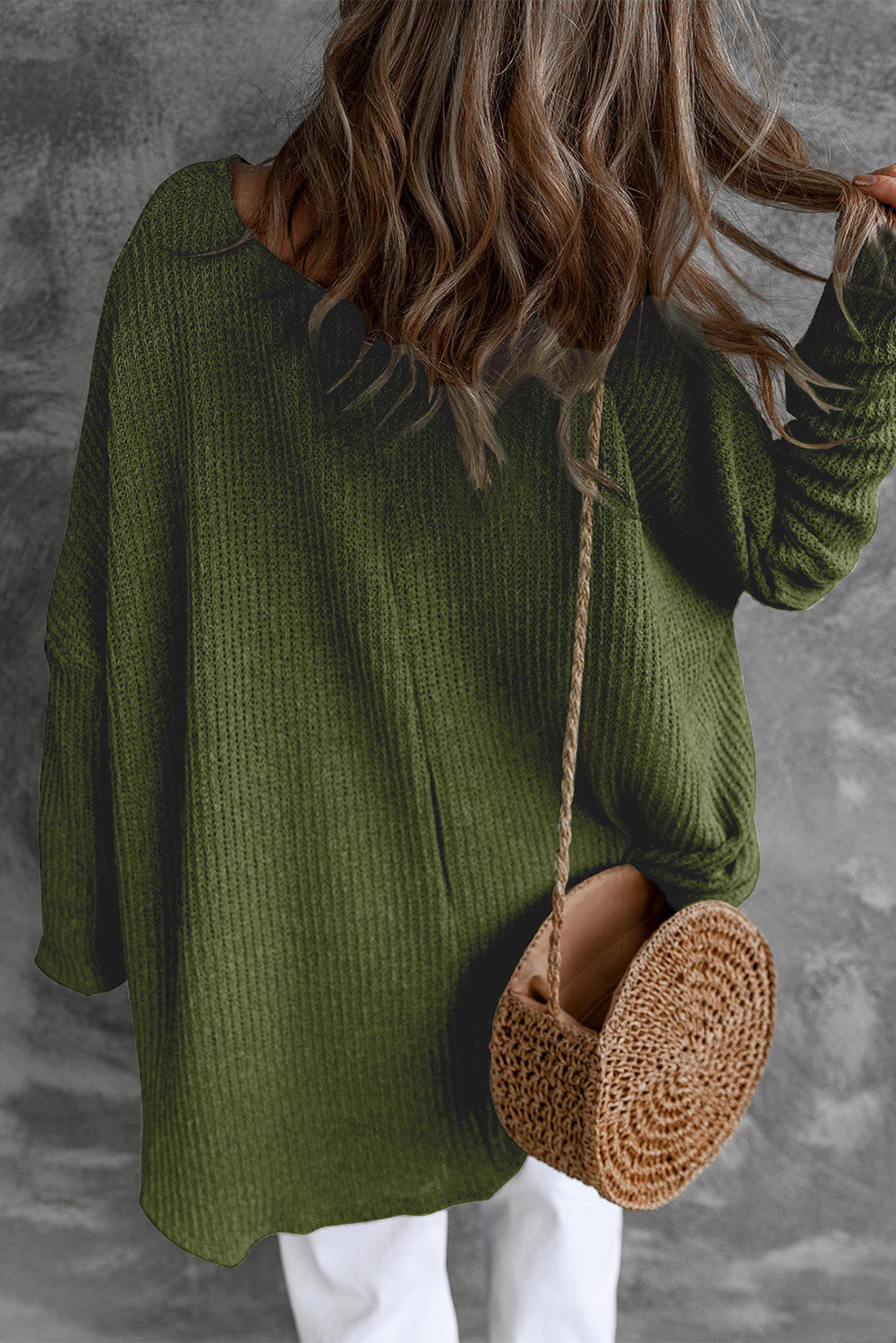 Round Neck High-Low Sweater-Angel Casuals