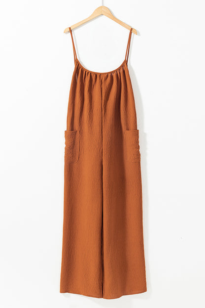 Scoop Neck Spaghetti Strap Jumpsuit-Angel Casuals