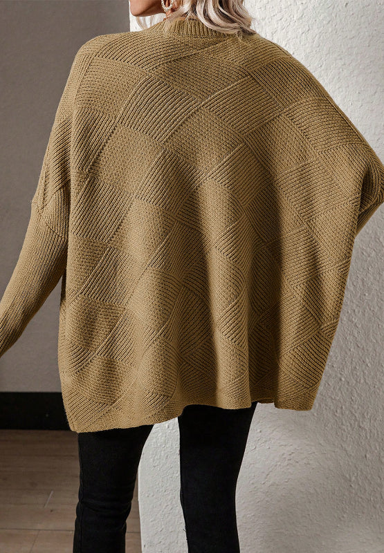 V-Neck Batwing Sleeve Sweater-Angel Casuals