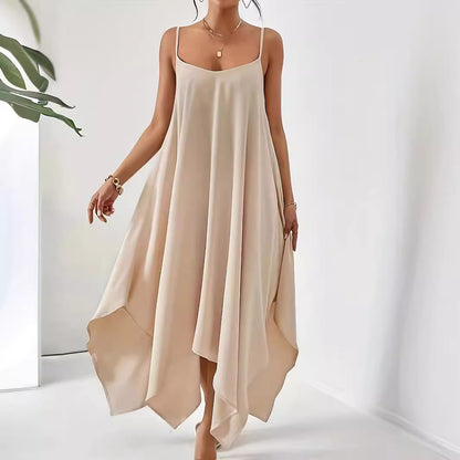 Scoop Neck Midi Cami Dress-Angel Casuals