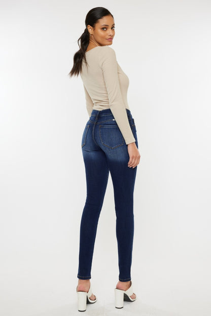 Kancan Mid Rise Gradient Skinny Jeans-Angel Casuals