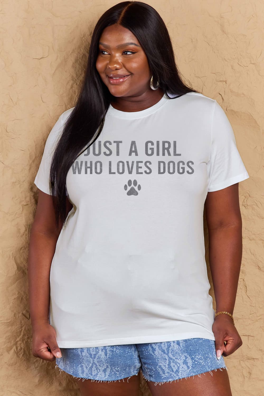 Simply Love Full Size Dog Paw Graphic Cotton T-Shirt-Angel Casuals