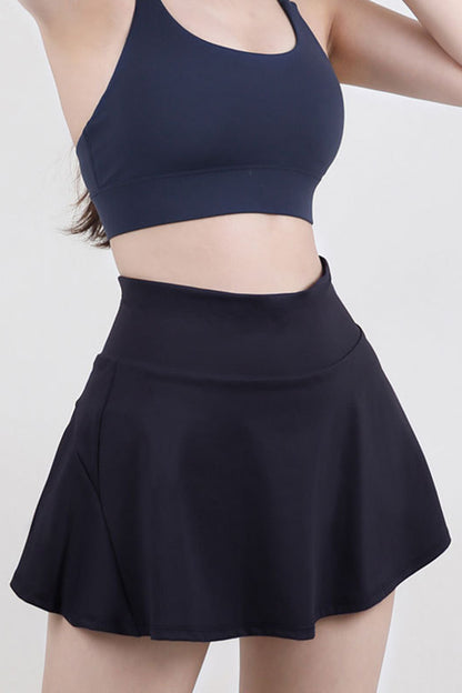 High Waist Pleated Active Skirt-Angel Casuals