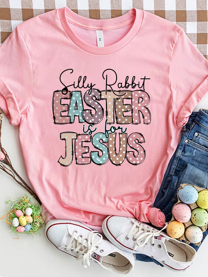Letter Graphic Round Neck Short Sleeve T-Shirt-Angel Casuals