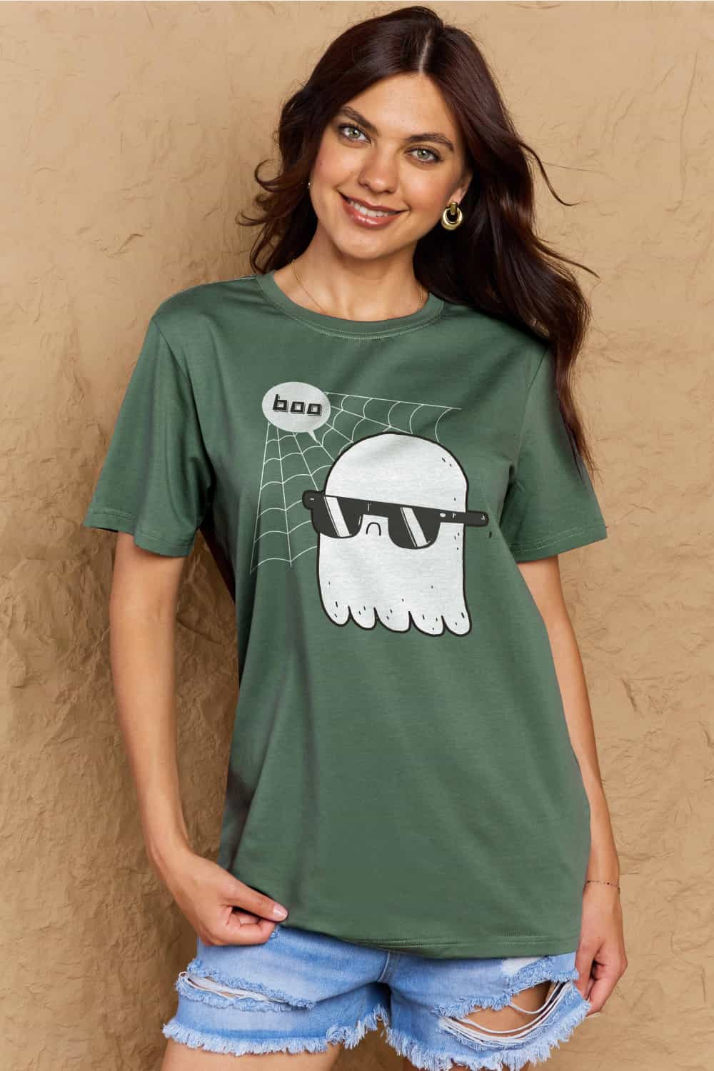 Simply Love Full Size BOO Graphic Cotton T-Shirt-Angel Casuals