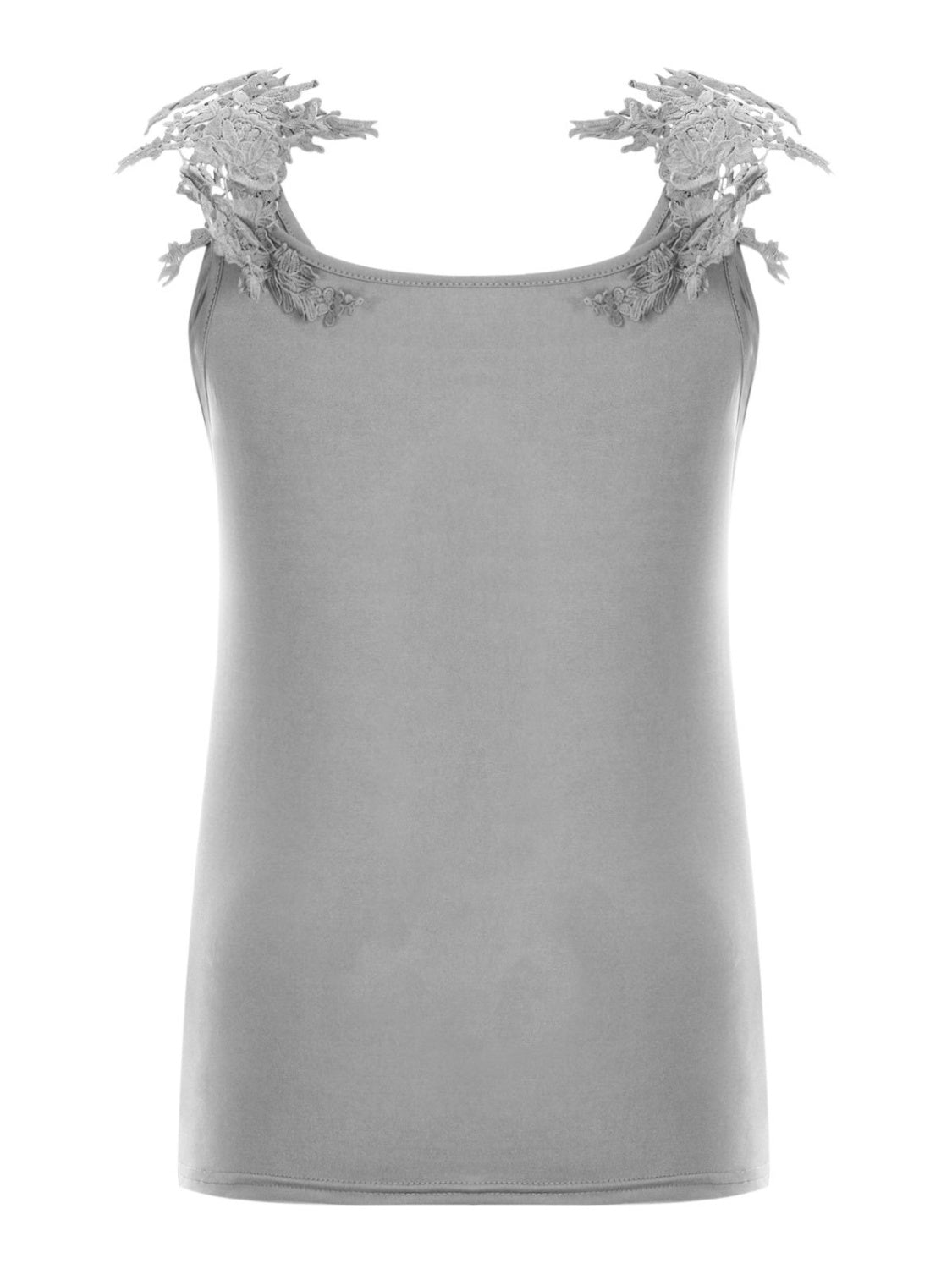 Full Size Lace Detail Scoop Neck Tank-Angel Casuals