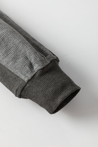 Waffle-Knit Pocketed Zip Up Hooded Jacket-Angel Casuals