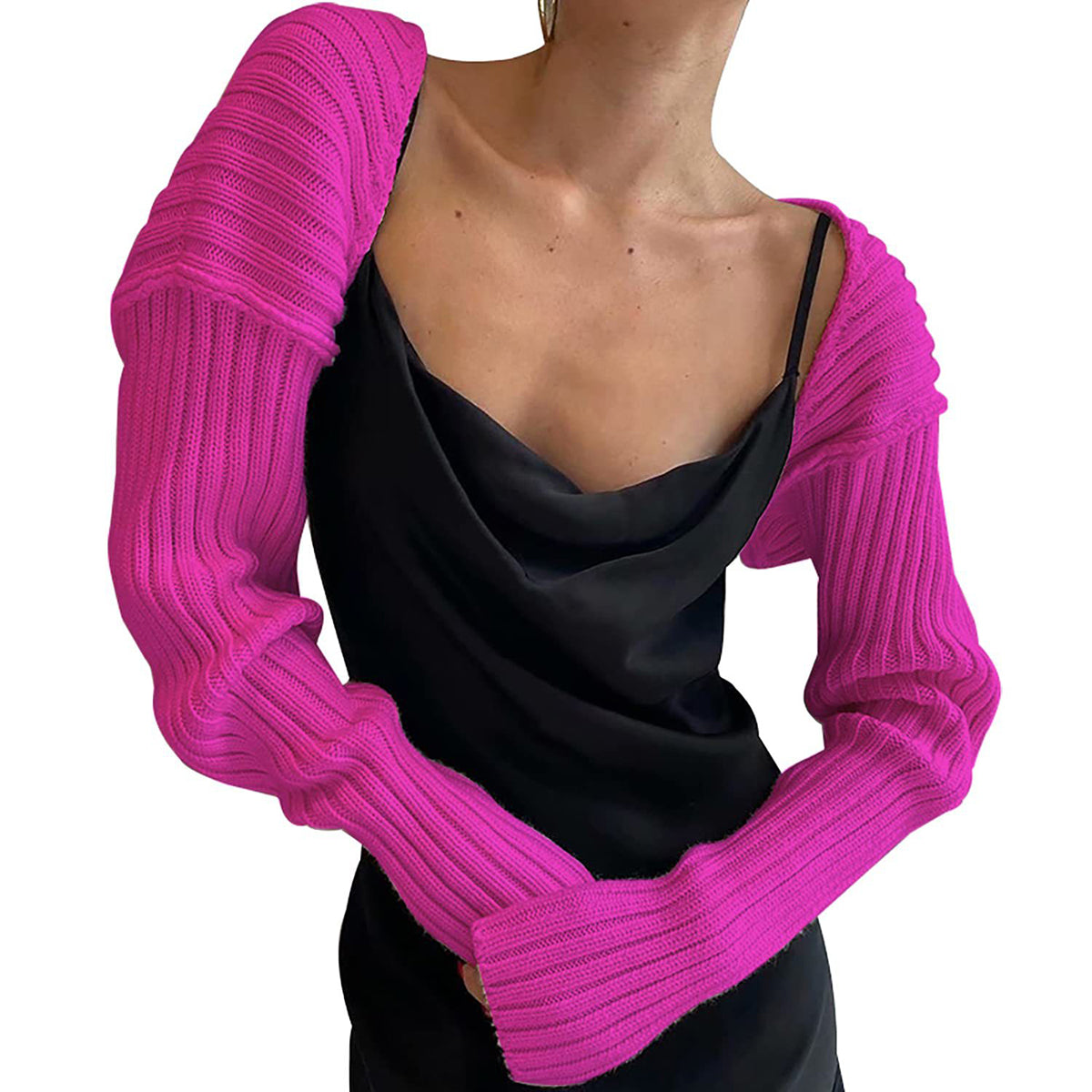 Long Sleeve Knit Bolero-Angel Casuals