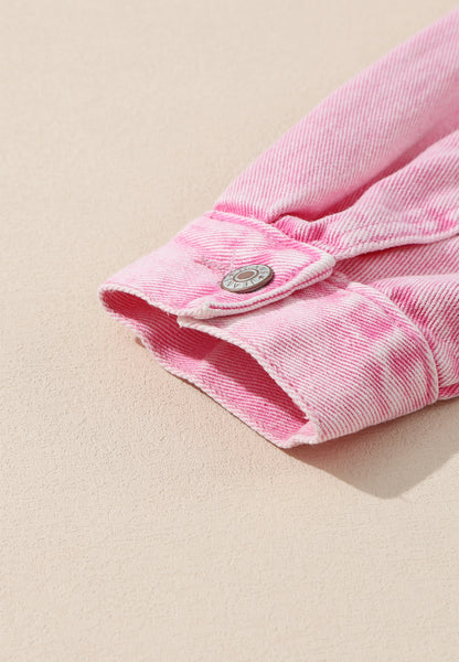 Studded Button Up Denim Jacket-Angel Casuals