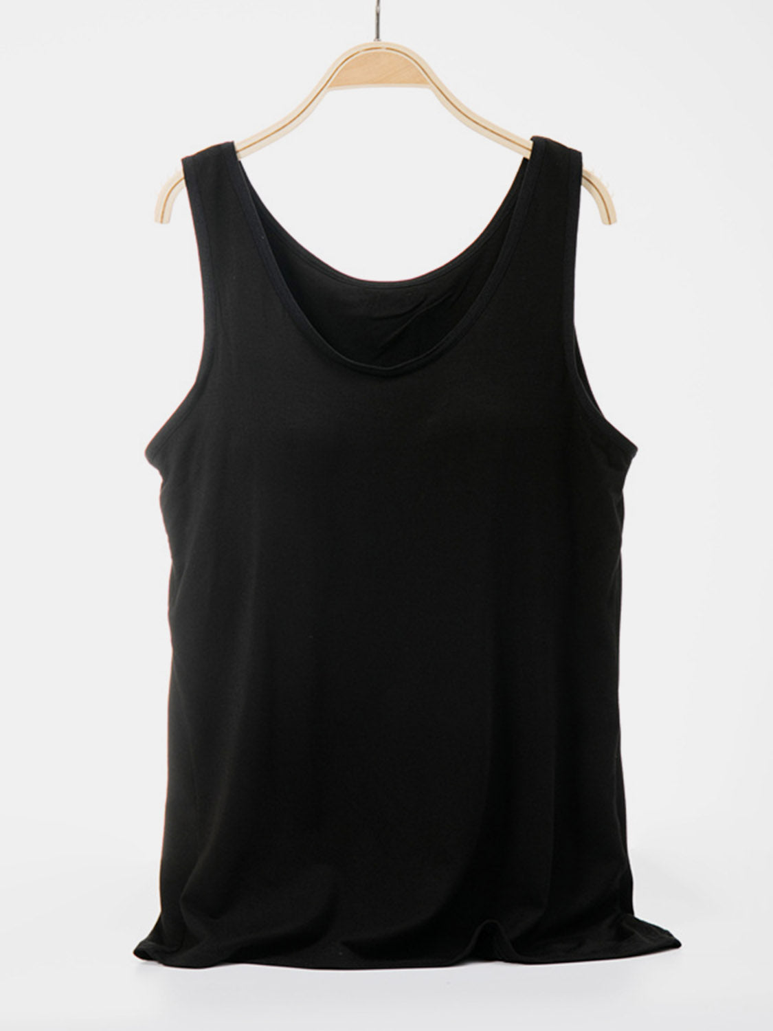 Scoop Neck Wide Strap Tank-Angel Casuals