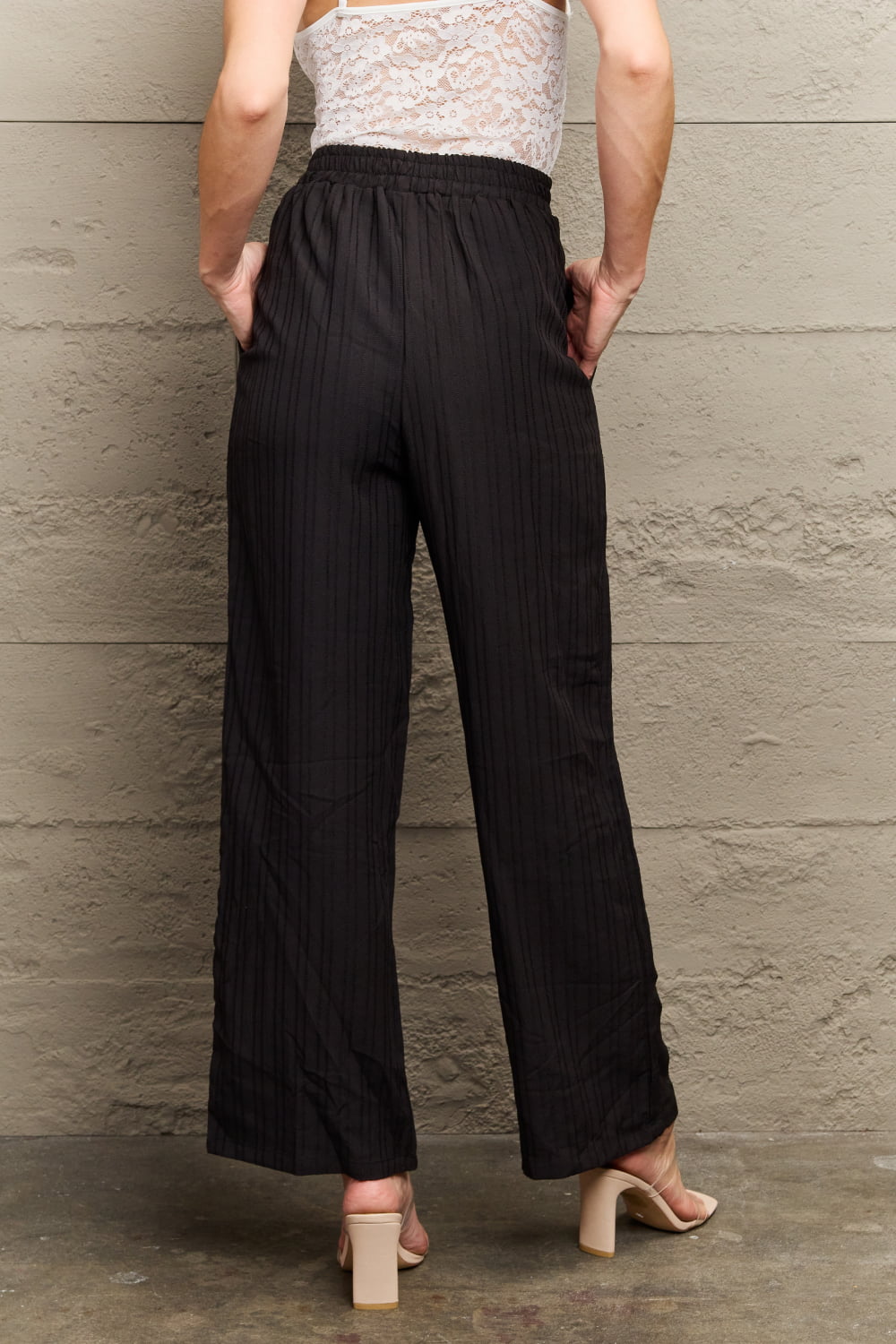 Tie Waist Long Pants-Angel Casuals