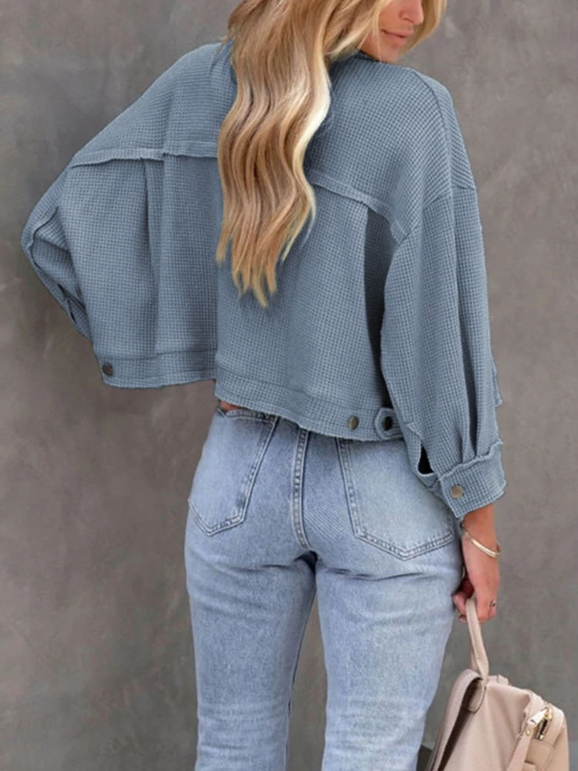 Button Up Long Sleeve Jacket-Angel Casuals