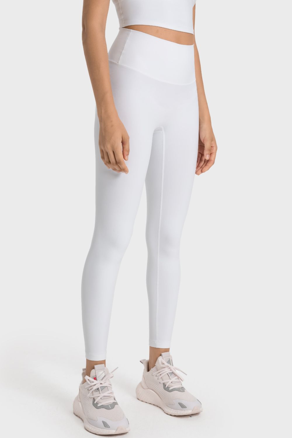 High-Rise Wide Waistband Yoga Leggings-Angel Casuals