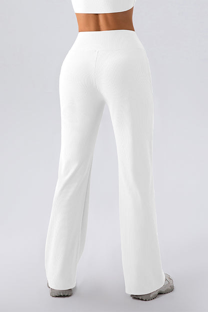 High Waist Straight Active Pants-Angel Casuals