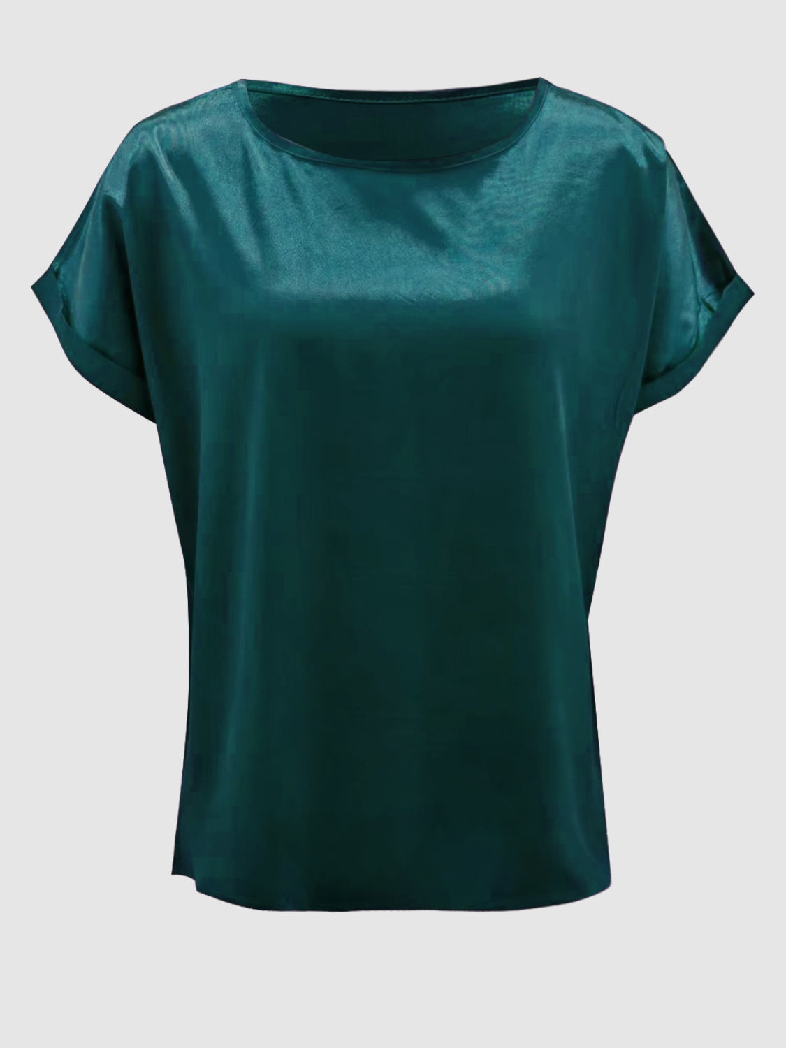 Round Neck Short Sleeve T-Shirt-Angel Casuals