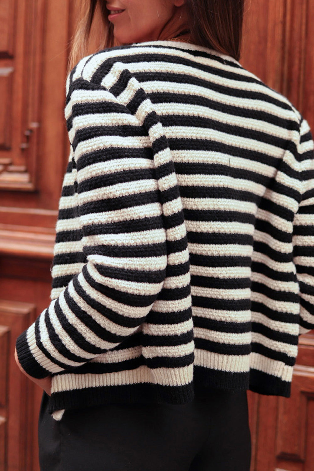 Striped Button Down Cardigan-Angel Casuals