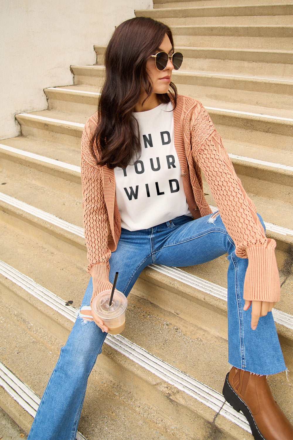 Simply Love Full Size FIND YOUR WILD Short Sleeve T-Shirt-Angel Casuals