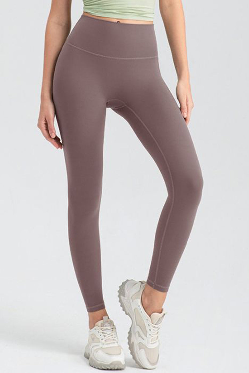 Wide Waistband High Waist Sport Leggings-Angel Casuals