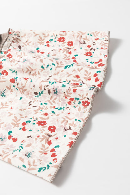 Floral Half Button Long Sleeve T-Shirt-Angel Casuals