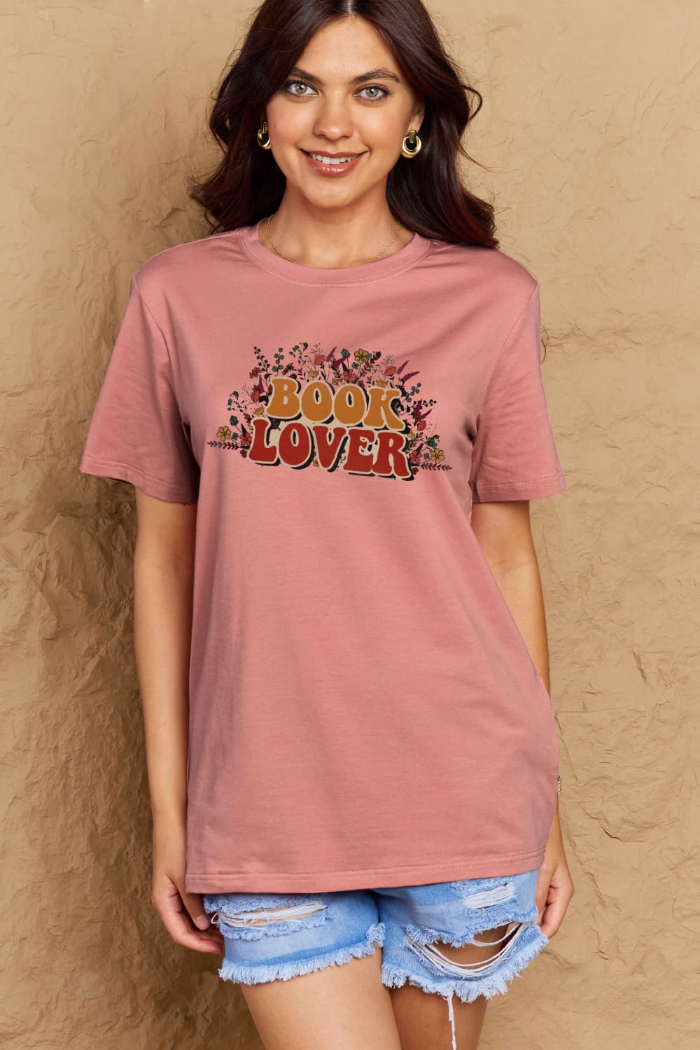 Simply Love Full Size BOOK LOVER Graphic Cotton Tee-Angel Casuals