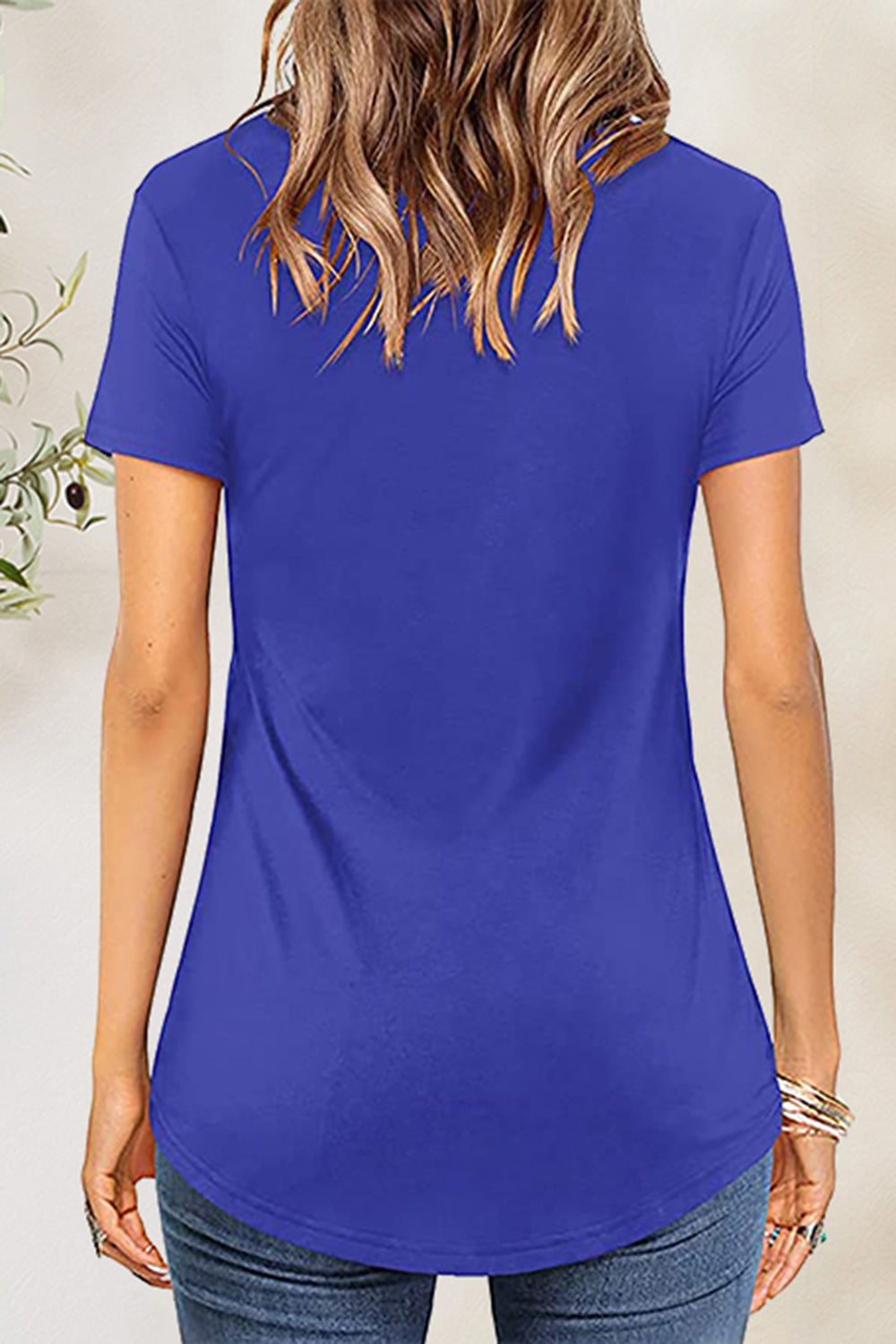 Crisscross Short Sleeve T-Shirt-Angel Casuals