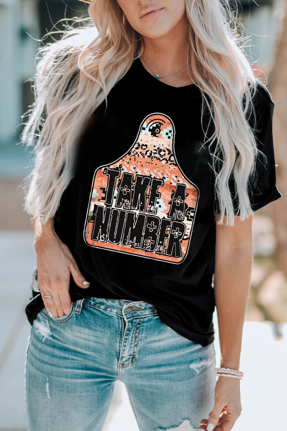 TAKE A NUMBER Graphic Tee-Angel Casuals