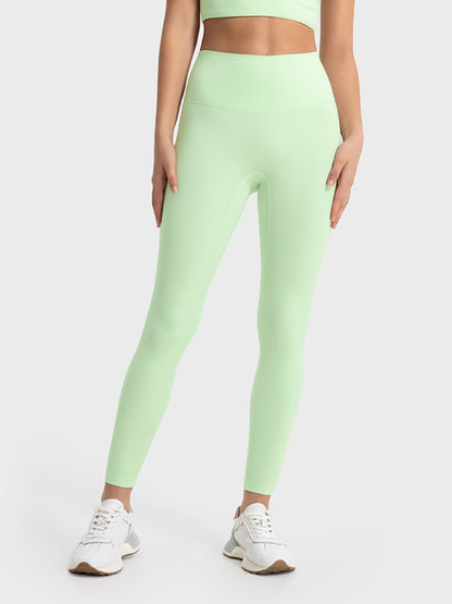 Wide Waistband Sports Leggings-Angel Casuals