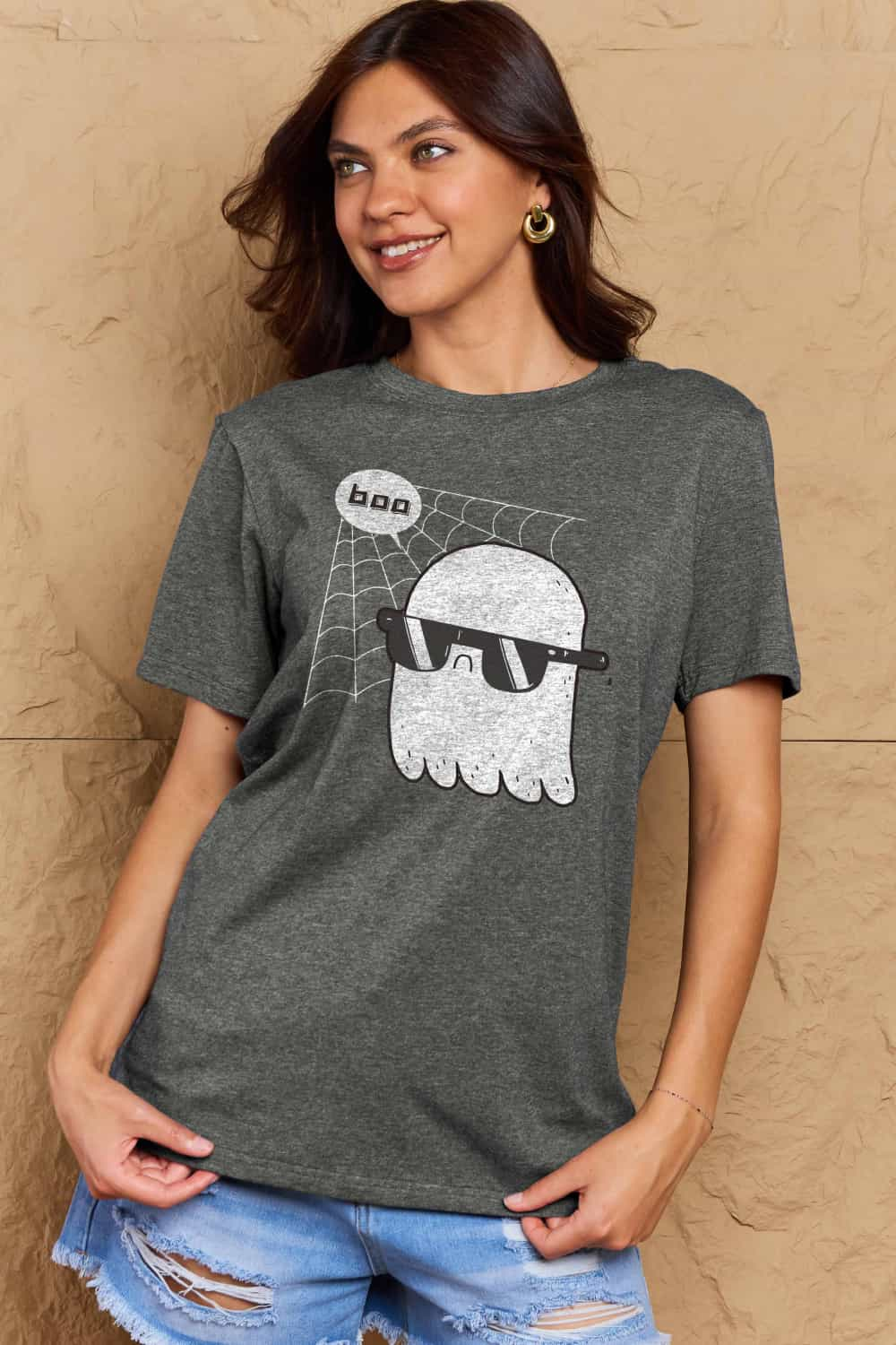 Simply Love Full Size BOO Graphic Cotton T-Shirt-Angel Casuals