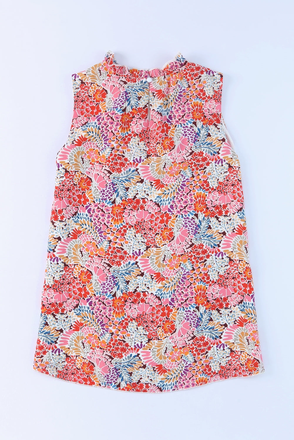 Floral Mock Neck Tank Top-Angel Casuals