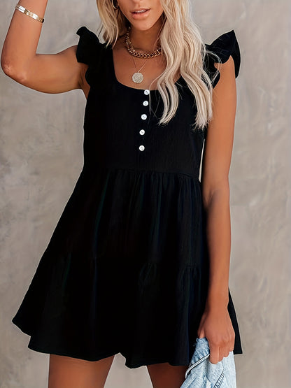 Full Size Ruffled Scoop Neck Sleeveless Romper-Angel Casuals