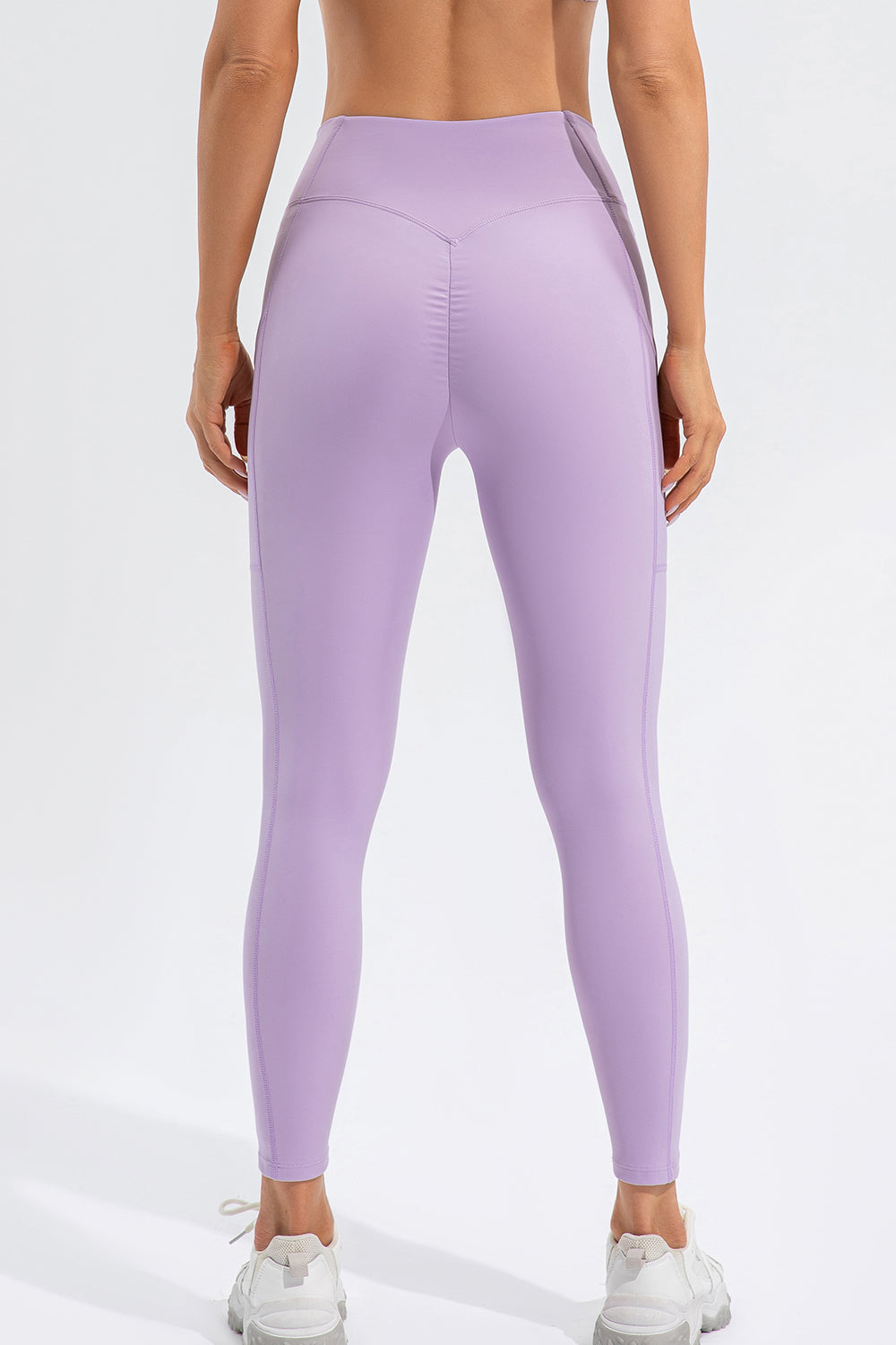 High Waist Active Leggings with Pockets-Angel Casuals