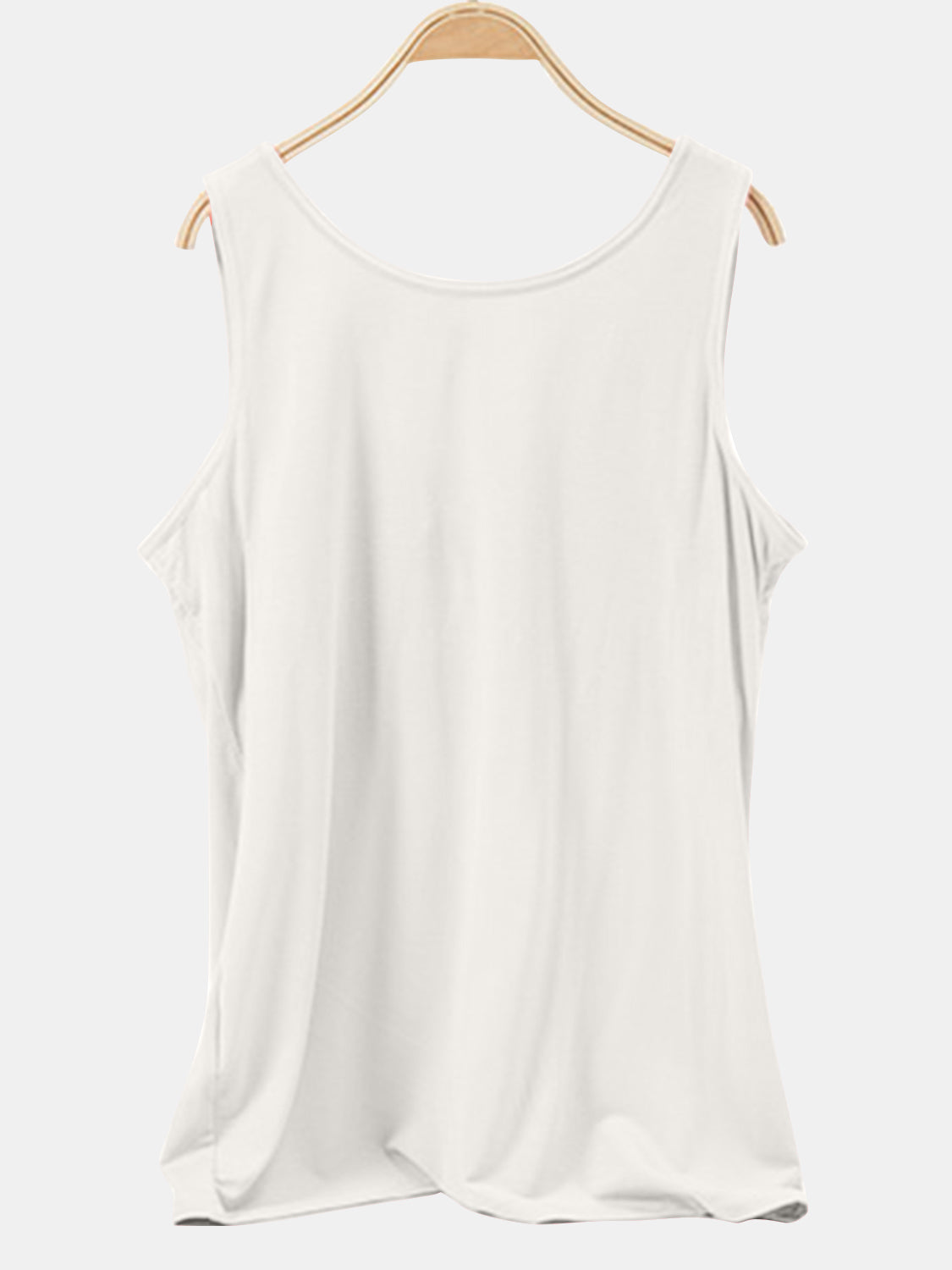 Scoop Neck Wide Strap Tank-Angel Casuals