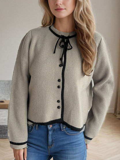 Button Down Long Sleeve Cardigan-Angel Casuals