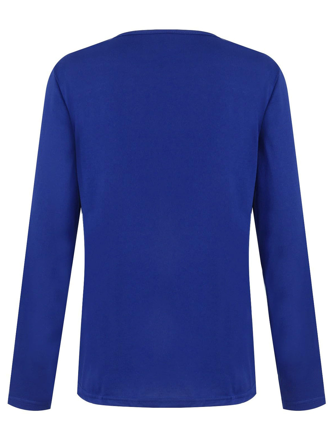 Half Button Long Sleeve T-Shirt-Angel Casuals