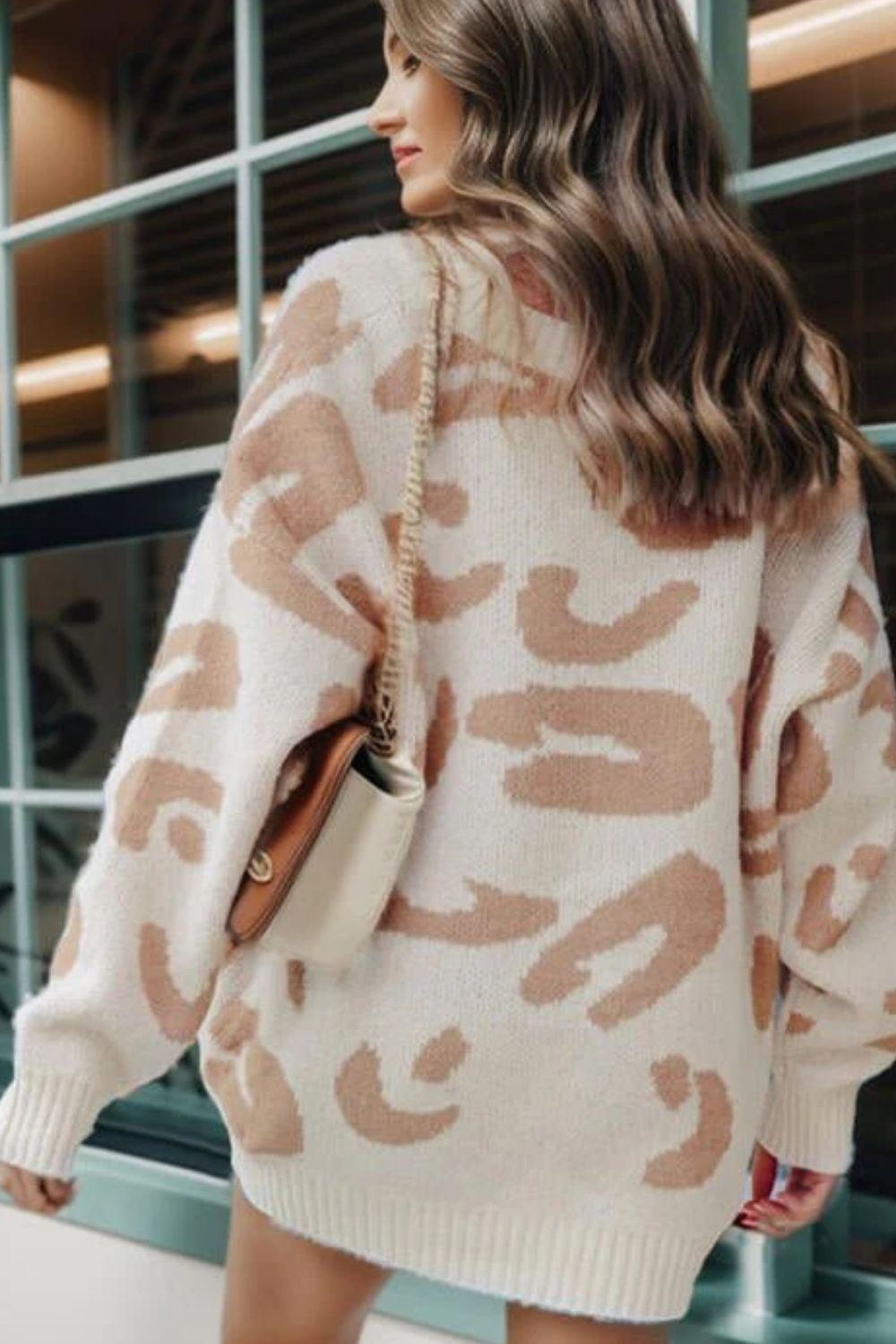 Leopard V Neck Button Down Cardigan-Angel Casuals