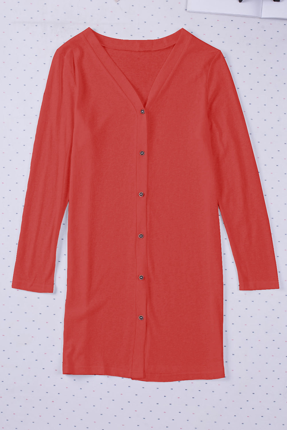 Button Up Long Sleeve Cover Up-Angel Casuals