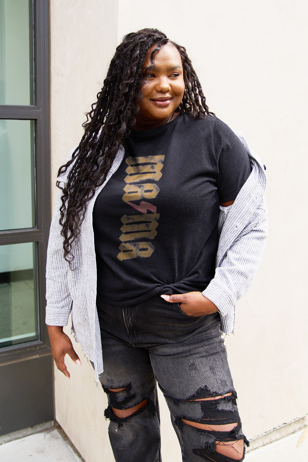 Simply Love Full Size MAMA Short Sleeve T-Shirt-Angel Casuals