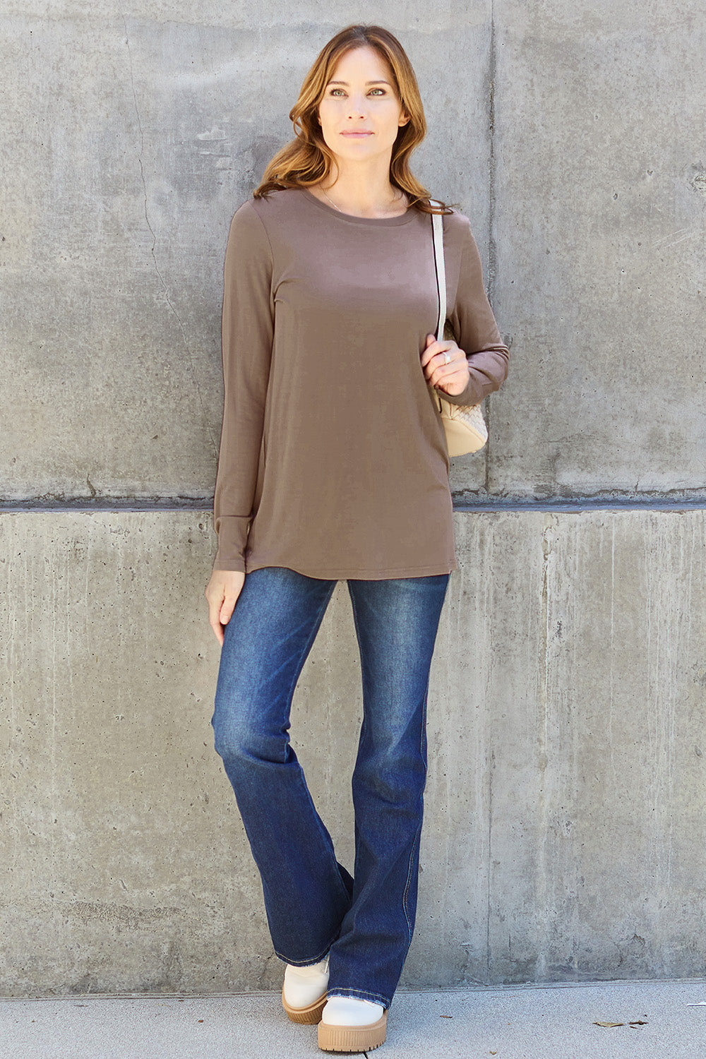 Basic Bae Full Size Round Neck Long Sleeve Top-Angel Casuals