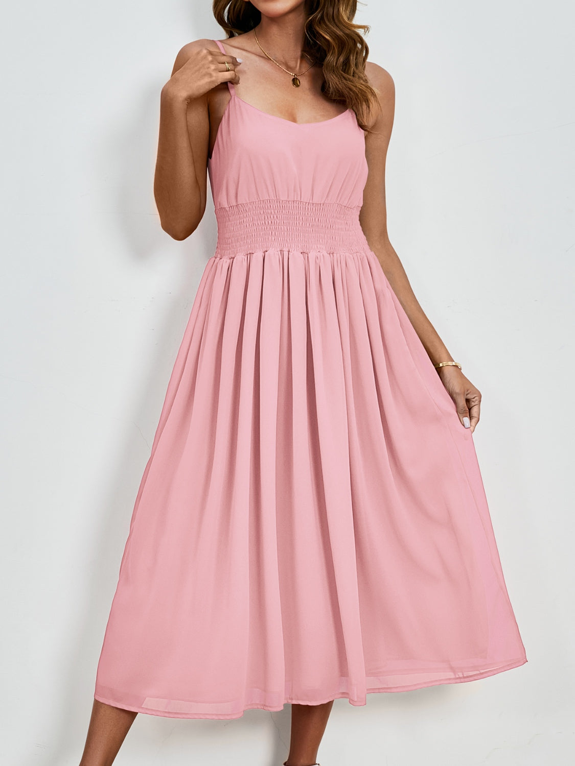 Scoop Neck Midi Cami Dress-Angel Casuals