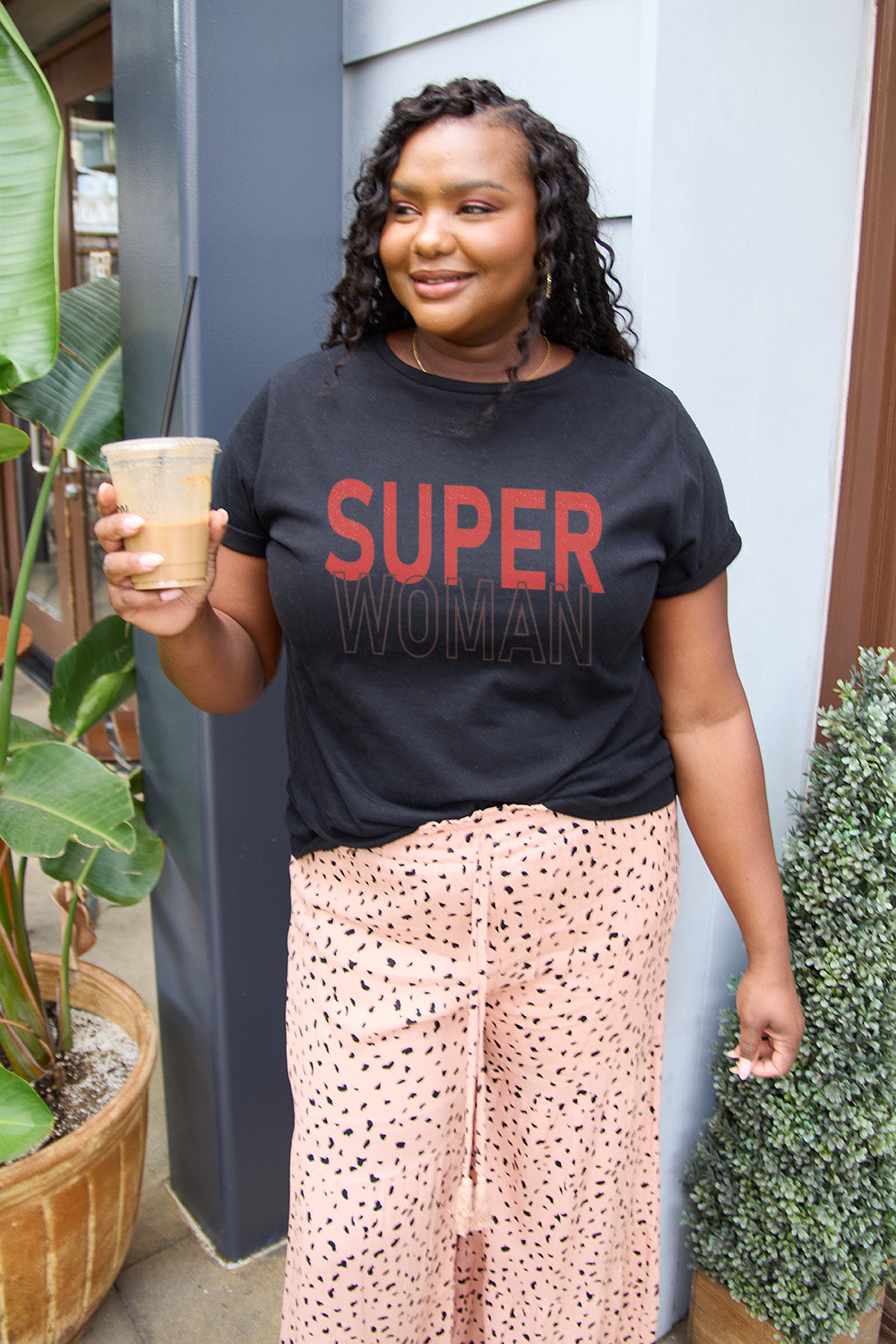 Simply Love Full Size SUPERWOMAN Short Sleeve T-Shirt-Angel Casuals